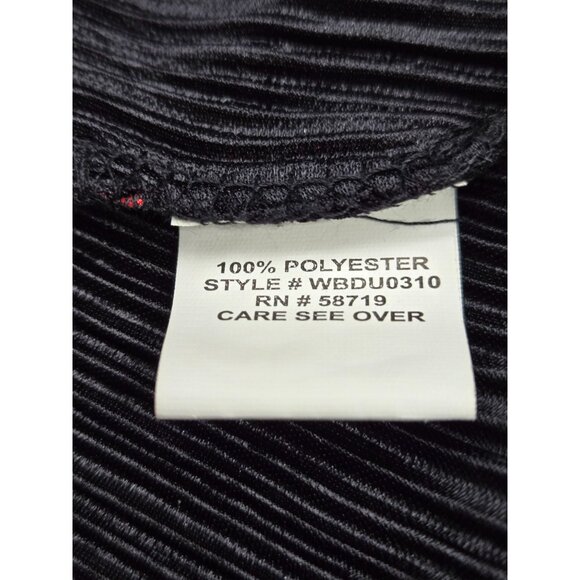 Notations Womens 3X Red Crinkle Textured Short-Sleeve Top - Picture 4 of 5